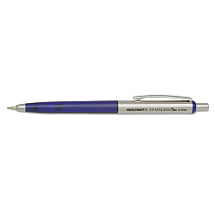 AbilityOne 7520016558504, SKILCRAFT Stainless Elite Mechanical Pencil, 0.7 mm, F (#2.5), Black Lead, Blue/Silver Barrel, 3/Pack