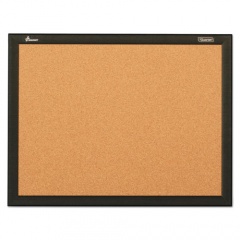 AbilityOne 7195016511298 SKILCRAFT Quartet Cork Board, 24 x 18, Natural Tan Surface, Black Aluminum Frame