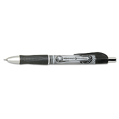 AbilityOne 7520016539297, SKILCRAFT Needle Point Roller Ball Pen, Retractable, Fine 0.5 mm, Black Ink, Gray/Black/White Barrel, Dozen