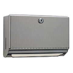 Bobrick Surface-Mounted Paper Towel Dispenser, 10.75 x 4 x 7.06, Stainless Steel (BOB26212)