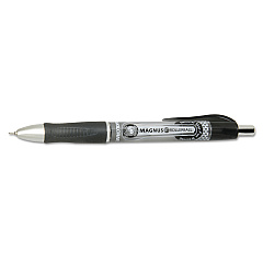 AbilityOne 7520016539298, SKILCRAFT Needle Point Roller Ball Pen, Retractable, Fine 0.7 mm, Black Ink, Gray/Black/White Barrel, Dozen