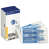 First Aid Only SmartCompliance Blue Metal Detectable Bandages, Knuckle, 1 x 3, 20/Box (FAOFAE3030)