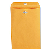 Universal Kraft Clasp Envelope, #63, Square Flap, Clasp/Gummed Closure, 6.5 x 9.5, Brown Kraft, 100/Box (UNV35261)