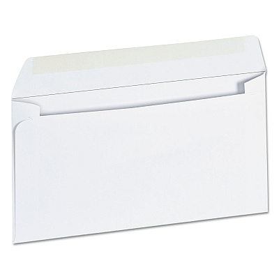 Universal Open-Side Business Envelope, #6 3/4, Square Flap, Gummed Closure, 3.63 x 6.5, White, 500/Box (UNV35206)
