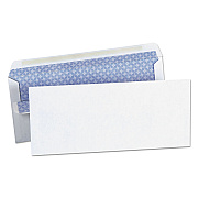 Universal Self-Seal Security Tint Business Envelope, #10, Square Flap, Self-Adhesive Closure, 4.13 x 9.5, White, 500/Box (UNV36101)