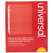 Universal Standard Sheet Protector, Standard, 8.5 x 11, Clear, Non-Glare, 100/Box (21121)