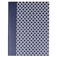 Universal Casebound Hardcover Notebook, 1-Subject, Wide/Legal Rule, Dark Blue/White Cover, (150) 10.25 x 7.63 Sheets (UNV66351)