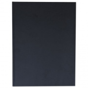 Universal Casebound Hardcover Notebook, 1-Subject, Wide/Legal Rule, Black Cover, (150) 10.25 x 7.63 Sheets (66353)
