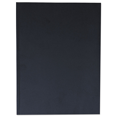 Universal Casebound Hardcover Notebook, 1-Subject, Wide/Legal Rule, Black Cover, (150) 10.25 x 7.63 Sheets (UNV66353)