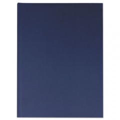 Universal Casebound Hardcover Notebook, 1-Subject, Wide/Legal Rule, Dark Blue Cover, (150) 10.25 x 7.63 Sheets (66352)