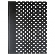 Universal Casebound Hardcover Notebook, 1 Subject, Wide/Legal Rule, Black/White Cover, 10.25 x 7.63, 150 Sheets (66350)
