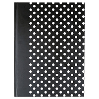 Universal Casebound Hardcover Notebook, 1-Subject, Wide/Legal Rule, Black/White Cover, (150) 10.25 x 7.63 Sheets (UNV66350)