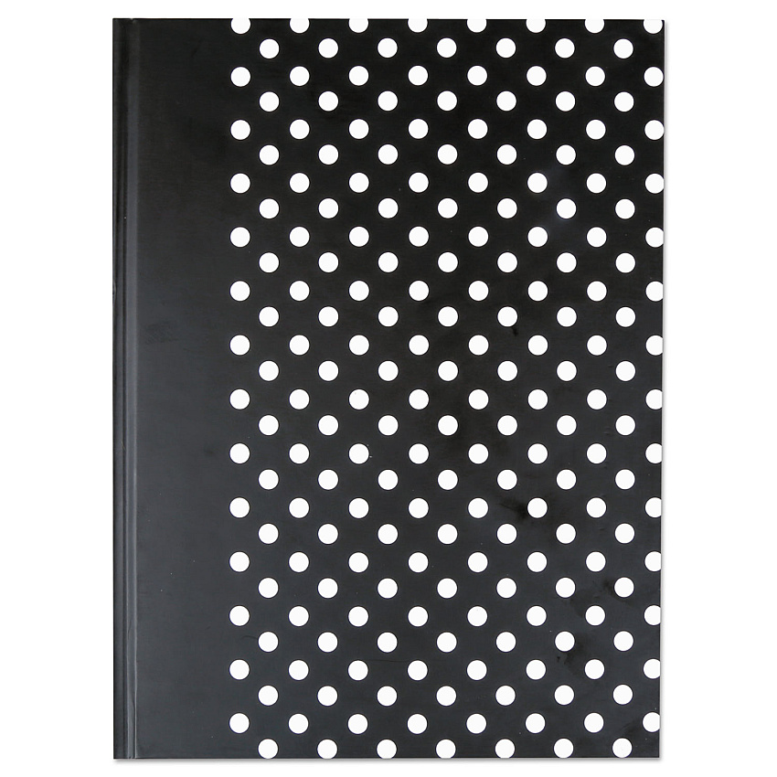 Universal Casebound Hardcover Notebook, 1-Subject, Wide/Legal Rule, Black/White Cover, (150) 10.25 x 7.63 Sheets (UNV66350)