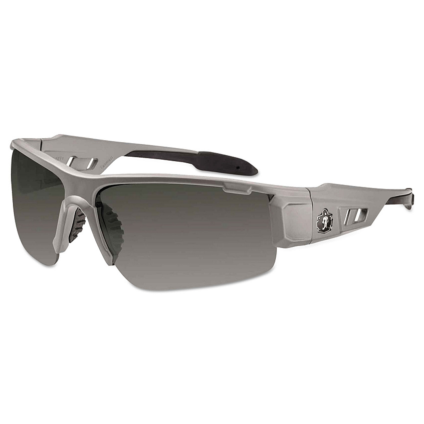 ergodyne Skullerz Dagr Safety Glasses, Matte Gray Frame/Smoke Lens, Nylon/Polycarb (EGO52130)