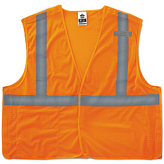 ergodyne GloWear 8215BA Type R Class 2 Econo Breakaway Mesh Vest, 4X-Large to 5X-Large, Orange (EGO21069)