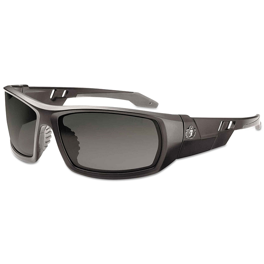 ergodyne Skullerz Odin Safety Glasses, Matte Black Frame/Smoke Lens, Nylon/Polycarb (EGO50430)