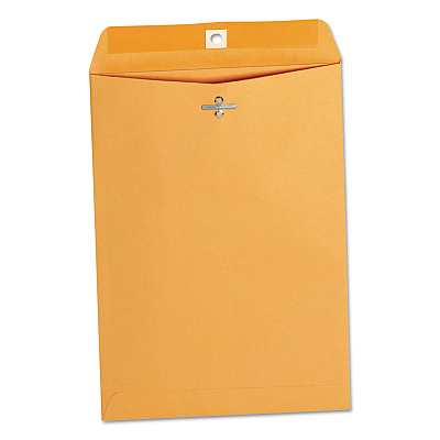 Universal Kraft Clasp Envelope, #75, Square Flap, Clasp/Gummed Closure, 7.5 x 10.5, Brown Kraft, 100/Box (UNV35262)
