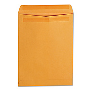 Universal Self-Stick Open End Catalog Envelope, #10 1/2, Square Flap, Self-Adhesive Closure, 9 x 12, Brown Kraft, 250/Box (UNV35290)