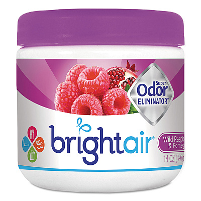 BRIGHT Air Super Odor Eliminator, Wild Raspberry and Pomegranate, 14 oz Jar (BRI900286EA)