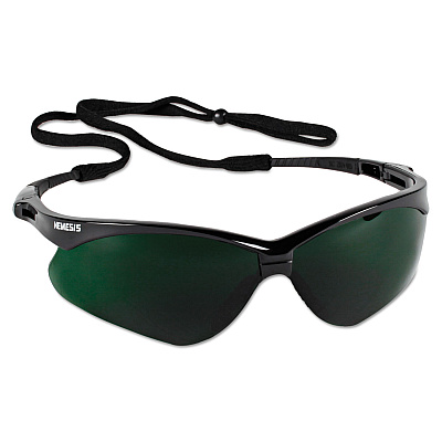 KleenGuard V30 Nemesis Safety Eyewear, Black Frame/IRUV 5 Lens, Nylon/Polycarb (KCC25671)