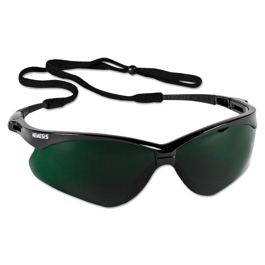 KleenGuard V30 Nemesis Safety Eyewear, Black Frame/IRUV 5 Lens, Nylon/Polycarb (KCC25671)
