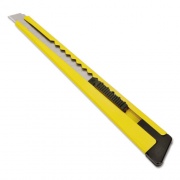 AbilityOne 5110016215253 SKILCRAFT Utility Knife, Snap-Off, 9 mm, 13 Segments, 5.5" Plastic Handle, Yellow/Black