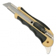 AbilityOne 5110016215252 SKILCRAFT Snap-Off Utility Knife w/Cushion Grip Handle, 18 mm, 7" Plastic Handle, Yellow/Black