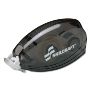 AbilityOne 7510015964255 SKILCRAFT Permanent-Adhesive Double-Sided Tape with Dispenser, 0.33" x 32.75 ft, Tinted Translucent Black