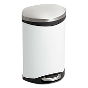 Safco Step-On Medical Receptacle, 3 gal, Steel, White (SAF9901WH)