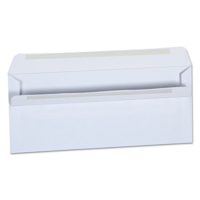 Universal Self-Seal Business Envelope, #10, Square Flap, Self-Adhesive Closure, 4.13 x 9.5, White, 500/Box (UNV36100)