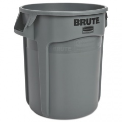 Rubbermaid Commercial Vented Round Brute Container, 20 gal, Plastic, Gray (262000GRA)