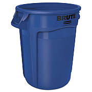 Rubbermaid Commercial Vented Round Brute Container, 32 gal, Plastic, Blue (RCP2632BLU)