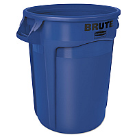 Rubbermaid Commercial Vented Round Brute Container, 32 gal, Plastic, Blue (RCP2632BLU)