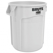 Rubbermaid Commercial Vented Round Brute Container, 20 gal, Plastic, White (2620WHI)