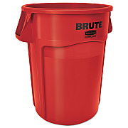 Rubbermaid Commercial Vented Round Brute Container, 44 gal, Plastic, Red (RCP264360REDEA)