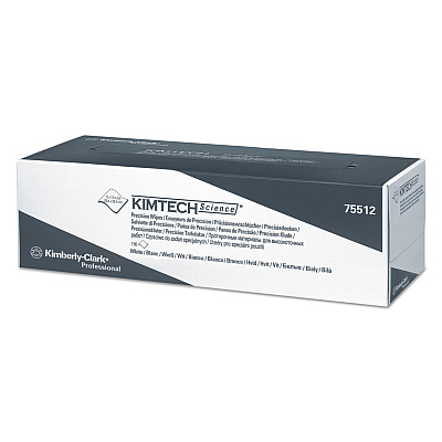 Kimtech Precision Wipers, POP-UP Box, 1-Ply, 11.8 x 11.8, Unscented, White, 196/Box, 15 Boxes/Carton (KCC75512)