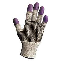 KleenGuard G60 Purple Nitrile Gloves, 240 mm Length, Large/Size 9, Black/White, Pair (KCC97432)