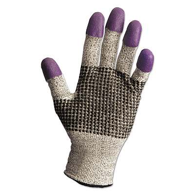 KleenGuard G60 PURPLE NITRILE Cut Resistant Glove, 220mm Length, Small/Size 7, Blue/White, Pair (KCC97430)