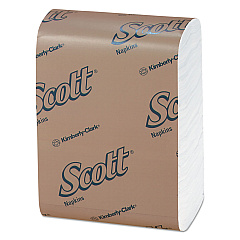Scott Low-Fold Dispenser Napkins, 1-Ply, 12" x 7", White, 250/Pack, 32 Packs/Carton (KCC98720)