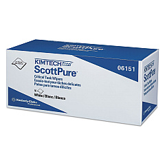 Kimtech SCOTTPURE Critical Task Wipers, 12 x 23, White, 50/Box, 8 Boxes/Carton (KCC06151)