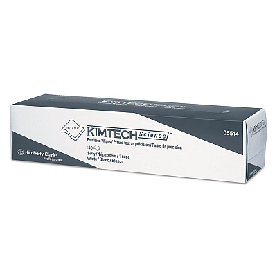Kimtech Precision Wiper, POP-UP Box, 1-Ply, 14.7 x 16.6 Unscented, White, 144/Box (KCC05514)
