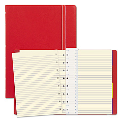 Filofax Notebook, 1-Subject, Medium/College Rule, Red Cover, (112) 8.25 x 5.81 Sheets (REDB115008U)