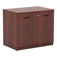 Alera Valencia Series Storage Cabinet, 34.13w x 22.78d x 29h, Medium Cherry (ALEVA613622MC)