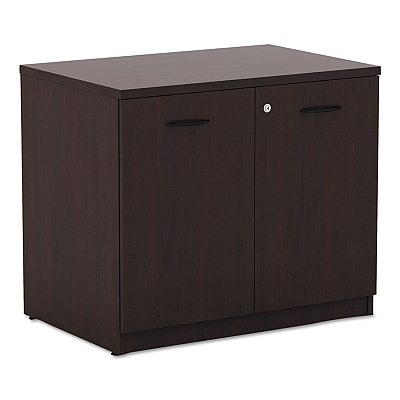Alera Valencia Series Storage Cabinet, 34.13w x 22.78d x 29.5h, Mahogany (ALEVA613622MY)