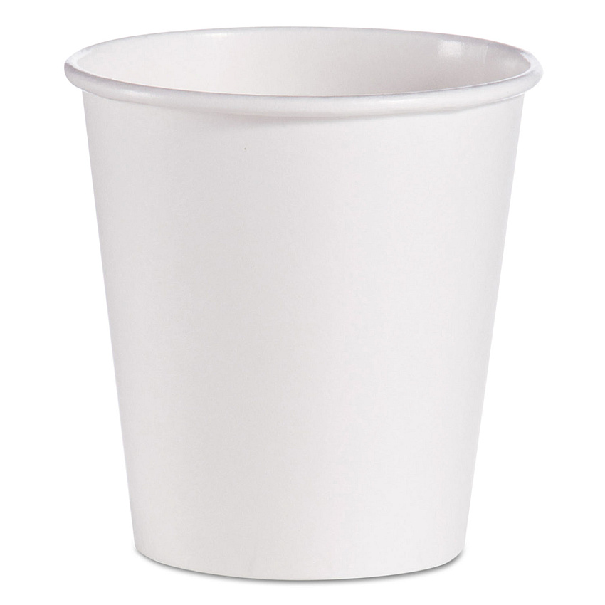 Solo Single-Sided Poly Paper Hot Cups, 10 oz, White, 1,000/Carton (SCC510W)