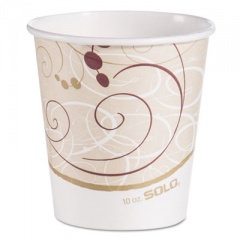 Dart Paper Hot Cups in Symphony Design, 10 oz, Beige/White/Red, 1,000/Carton (510SM)