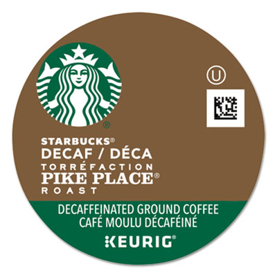 Starbucks Pike Place Decaf Coffee K-Cups, 96/Carton (011111161CT)