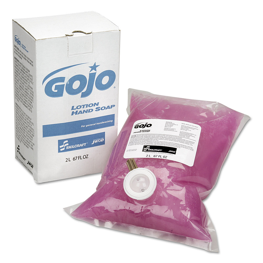 AbilityOne 8520015220837, SKILCRAFT GOJO Lotion Hand Soap Refill, Floral Scent, 2,000 mL, 4/Carton