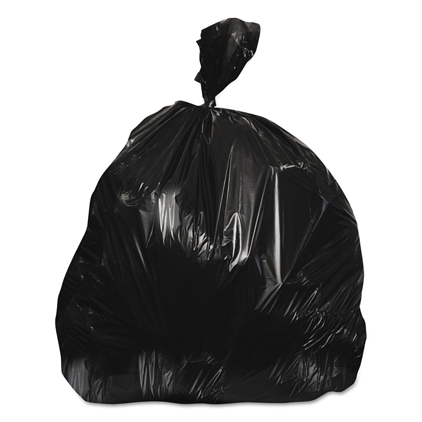 Heritage Linear Low-Density Can Liners, 45 gal, 0.7 mil, 40" x 46", Black, 250/Carton (HERD8046HK)