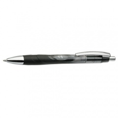 AbilityOne 7520015068500 SKILCRAFT VISTA Gel Pen, Retractable, Medium 0.7 mm, Black Ink, Smoke Barrel, Dozen